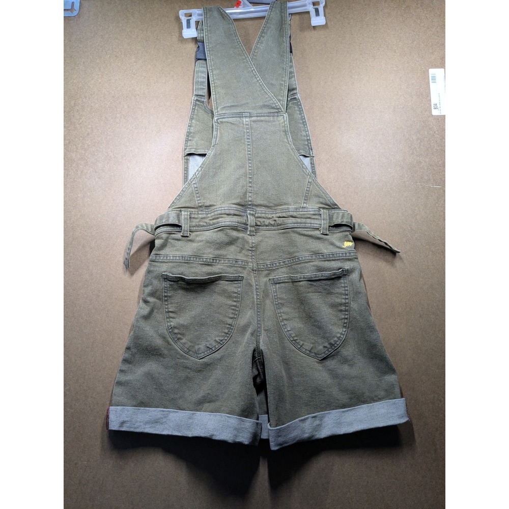 The Mumsie The Sage Denim Overalls Shorts Olive Green Babywearing Shortalls S - Picture 6 of 9